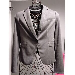 The Limited Women's Grey Heathered Knit Blazer Jacket Size S Single Button